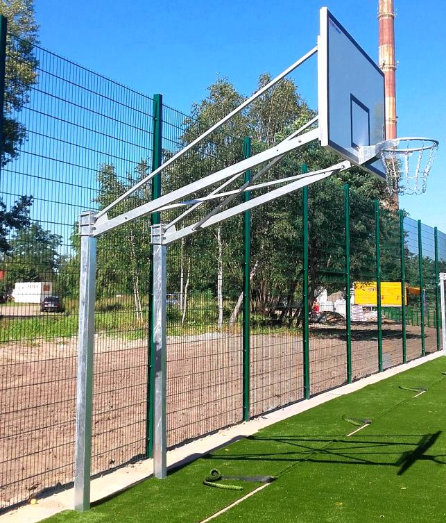 Basketbalová konstrukce dvousloupová, výsun 1,6 m
