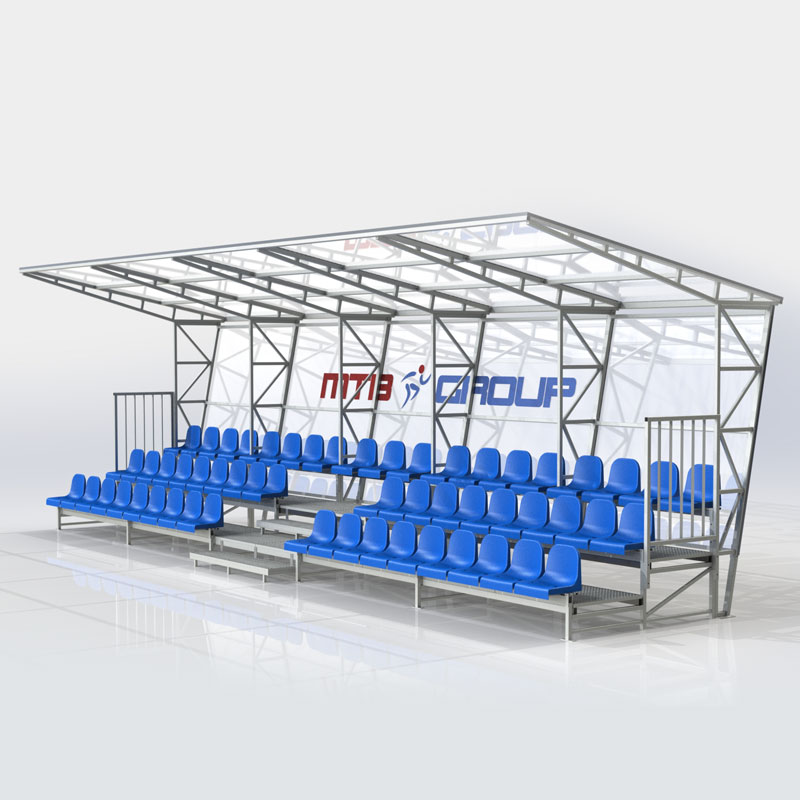 COVERED 2-ROW STABLE BLEACHER