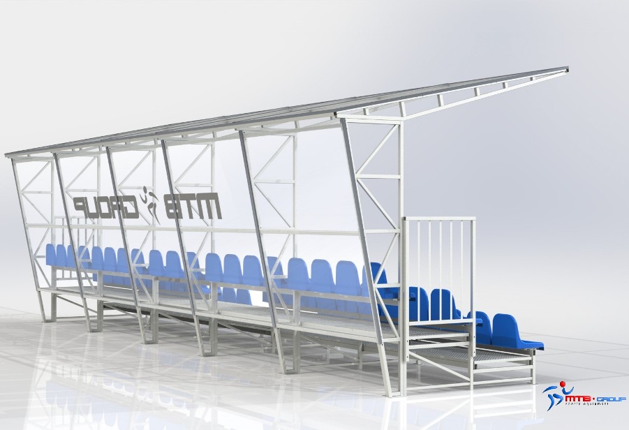 COVERED 4-ROW STABLE BLEACHER